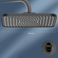 1pc High Pressure Rainfall Shower Head, Luxury Bathroom Showerhead, Adjustable Angles, Anti-Clogging Silicone Nozzles, Water Sav