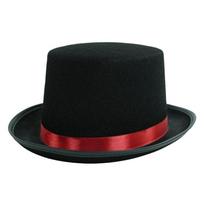 Stage Performance Cosplay Felt Cap Masquerade Black Jazz Hat Carnival Party Hat  Party D58cm H13cm