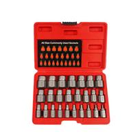 25Pcs Double Head Screw Extractor Set Multi-Spline Screw Remover Set Bolt Extractor Set  Drill Bit