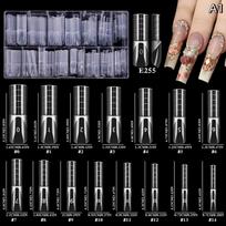 150Pcs Space Hollow 3D French Nail Dual Forms With Scale Full Cover Reusable Nail Extension Mold Manicure Tool