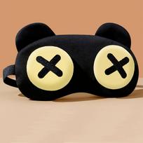 1pc Adjustable Light Blocking Sleep Mask Soft Polyester Cute Cartoon Bear Design Eye Cover for Travel/Nap/Office Rest