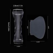 Double Head Arc Silicone Nail Art Stamper With Scraper Soft Reusable Manicure Tool
