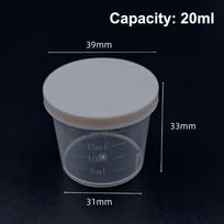 10Pcs Set 20 30 50 100ml Clear Measuring Cups With Lids Liquid Pill Medicine Organizer For Travel