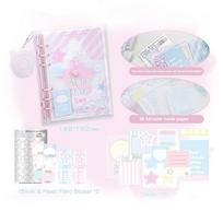 Stars Binder Notebook Jounral PVC Cover Loose-leaf Diary Book Handbook Photo Cards Organzier Kawaii School Stationery