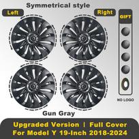 For Tesla Model Y Hub cap 4PCS 19 Inch HubCap Automobile Replacemen Performance Wheel Caps AWD Full Rim Cover Accessories 2024 For Tesla&19 Inch 2018-2024&For Model Y