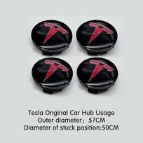 4pcs 56mm Wheel Hub Center Caps For Tesla Model 3 Model Y Badge Cover Hubcaps for Tesla Model Y X S 2023 Car Accessories