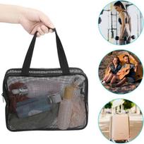 Large Capacity Gym Swim Bag, Mesh Shower Bag, Portable Toiletry Organizer for Travel, Beach Bathroom Organizer Closet Organizer