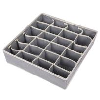 Clothes Ties Underwear Storage Organizer Foldable Large Capacity Socks Storage Box 24-Grid Multifunction