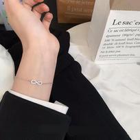 Beixi Women's Mobius Ring s925 Sterling Silver Bracelet - Fashionable Ins Style Accessory 925 Silver