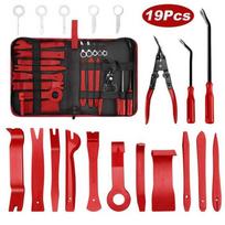 19pcs Trim Removal Tool Set & Clip Plier Upholstery Remover Nylon Car Panel Removal Set With Portable Storage Bag
