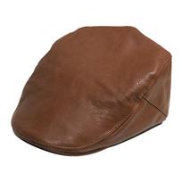 British style PU Leather Beret Hat Vintage Adjustable Strap Panama Hat Hip Hop Octagonal Cap Outdoors
