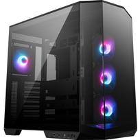 MSI MAG PANO 100R PZ PC Case, ATX Mid-Tower, Black, Pillarless Model, with 4 ARGB Fans, Tempered Glass Panel, Rear Connector Compatible (CS9191)