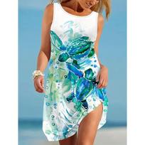Beach Vacation Turtle Casual Sleeveless Tank Top S
