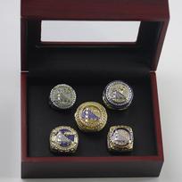 Golden State Warriors Championship Ring Set: Curry #30 (5-Piece: 2015, 2017, 2018, 2022) Size 9