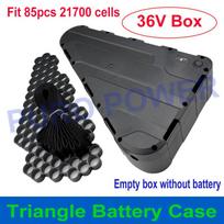 Triangular Battery Box Fits 85pcs 21700 Cells Triangle Case 36V 48V 52V 60V 72V Pre Cut Nickel Strip for DIY EBike Battery Pack Triangle Box-36V