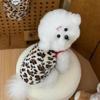 New Fleece Warm Winter Puppy Clothes Bear Print with D-Ring Pet Jacket Towable Pug Teddy Coat Chihuahua Outfits (Apricot,S) abrikosas