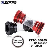 ZTTO MTB Road Bike BB209 Bottom Bracket Press Fit Ceramic BB86 90 92 For Mountain Bicycle Parts SH SR 22 24mm Crankset Chainset BB209 Black
