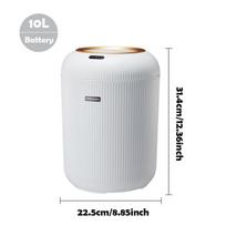 Automatinis šiukšliadėžė su dangčiu, Maža plastikinė išmanioji šiukšliadėžė, Šiukšliadėžė su judesio jutikliu miegamajam, vonios kambariui, virtuvei, biurui 10L