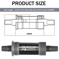 BUCKLOS MTB Bottom Bracket Sealed Bearing Road Bike BB For Square Crankset 68MM 80MM 90MM 100MM 110MM 120MM Cycling Parts 68x116mm