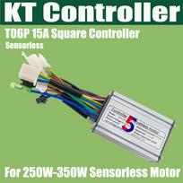 Ebike KT Controller 24V/36V/48V 15A22A 30A 40A for ebike hub motor 250W 350W 500W 1000W hall sensor or sensorless fit KT display T06P 15A