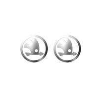 2/5/10Pcs Car Interior Nickel Emblem Stickers Decal Auto Accessories For Skoda Octavia A5 A2 A7 Kodiaq RS VRS Superb Fabia Rapid