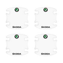 For Skoda Octavia Superb Rapid Kodiaq Karoq Car Door Bowl Handle Scratch Protective Stickers Car Anti-collision Protection Strip For Skoda