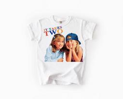 Mary-Kate and Ashley It Takes Two Youth Graphic T shirt, Unisex Comfort Colors 100