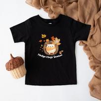 Hedge-Hugs Season Kids T-shirt: Cute Hedgehog Baby & Toddler Design, Fall Themed Shirt, Holiday Season, Foliage Tee, Autumn Forest Animal 160