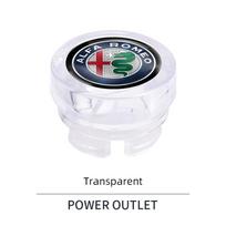 Car Cigarette Lighter Cover DustProof Decoration Cap For Alfa Romeo Giulia Stelvio Giulietta 156 159 147 Mito Tonale Brera Disco skaidri