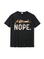 Nope Lazy Dachshund Dog Lover Gift T-Shirt Adult Woman Summer Casual Clothing Creative Fashion Wounisex's Round Neck T-Shirt S įvairiaspalvis