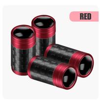 4pc New Metal Carbon Fiber Car Tire Valve Cap Dust Cap Rim Accessories For Citroen C1 C2 C3 Grand C4 Picasso C4L VTS C-ELYSEE DS (Red,For Citroen)