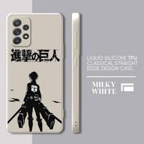 Attack On Titan Japan telefono dėklas, skirtas Samsung Galaxy A73 A23 A13 A12 A33 A72 A22 A52s A52 A53 A42 A13 kvadratinis skystas dangtelis Anime Samsung A13 5G