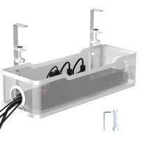 Storage Rack Large Capacity Strong Load-bearing Simple Installation Clamp Mount Wire Management Under-Desk Cord Organizer