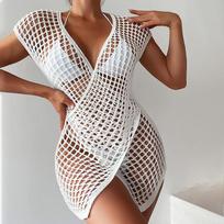 Swimsuit Exterior Matching Sexy Hollow Beach Dress Bikini Knitted Blouse S