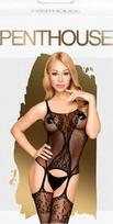 Penthouse Miss Curvy Net Bodystocking Juodas XL Lace Detail