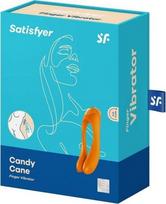 Satisfyer Candy Cane Mini Vibrator Juodas-Oranžinis - Compact Finger Model