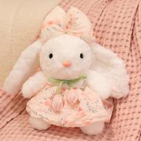 Kawaii Triušio Pliušinis Žaislas Iškamšytas Ilgaausis Kiškis Dėvintis Sukneles Lėlė Miego Kompanionas Pliušinė Lėlė Vaikų Velykų Dovana 28cm