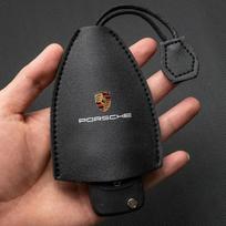 1 vnt. Automobilio raktų pakabuko laikymo krepšys Padalintas automobilio raktų dėklas Raktų dėklas Porsche Boxster Cayenne Panamera Macan Cayman 911 918 996 917 991 juoda