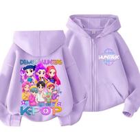 Fan Gift Hoodie Children's Hoodie Manga Kpop Monster Hunter Children's Zipper Hoodie Cute Tiger Party Hoodie Boys and Girls Top 110