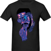 Kid Music Cudi Shirt Men's Comfortable Short Sleeve Cotton Shirt Custom Patterned Crew Neck Top Shirt Black S juoda