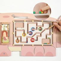 Wooden early education crocodile wall game maze shape operation board children's wall decoration kindergarten educational toys