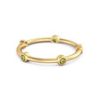 Peridoto pilno amžiaus žiedas - 925 sterlingų sidabras, paauksuotas 10 auksas/geltona
