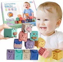 WOOPIE BABY sensoriniai kaladėlių rinkinys vaikams 12vnt