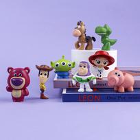 6pcs Toy Story Action Figure Anime Cartoon Model Doll Car Decoration Cake Accessories Collection Classic Toy Children's Gift smėlis