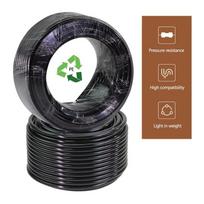 A95I-Garden Juoda PE žarna OD-12mm Lašelinio drėkinimo vamzdis 9/12mm Laistymo žarna čiaupo sistemai Purkštuvų jungtys