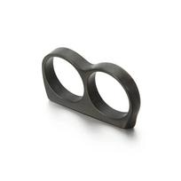 Hiphop Men's Double Finger Ring Fashion Black Gold Silver Brass Knuckles Jewelry Gift