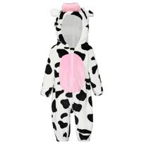 Toddler Animal Jumpsuit Long Sleeve Elastic Cuffs Zip Up Cute Cartoon Hooded 3D Tail Home Casual Wear 12-18 Months