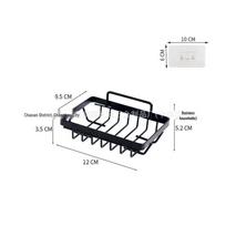 Wrought Iron Tripod Free-Punch Wall Mount Bathroom & Kitchen Corner Shelf