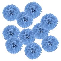 10pcs Paper Flower Ball Tissue Pom Poms Flowers for Wedding Bridal Shower Birthday Bachelorette Party Backdrop Decoration ežero mėlyna spalva