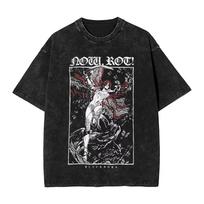R-Rings Radahn E-Eldening Washed T Shirts Streetwear Hip Hop Casual T-Shirts Tees for Men Women Short Sleeve Harajuku S